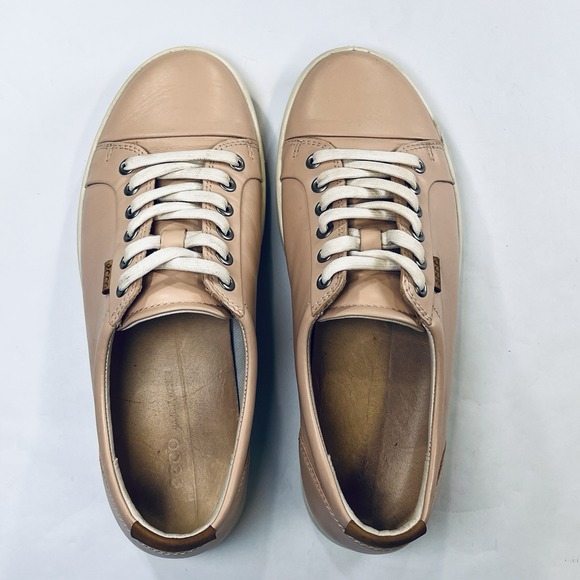 Ecco Soft 7 Shoes Womens EU 39/8-8.5 US Pink Leather Casual Comfort Sneakers - Picture 7 of 16